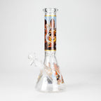 10" Fox and Bunny Design Glass Beaker Bong