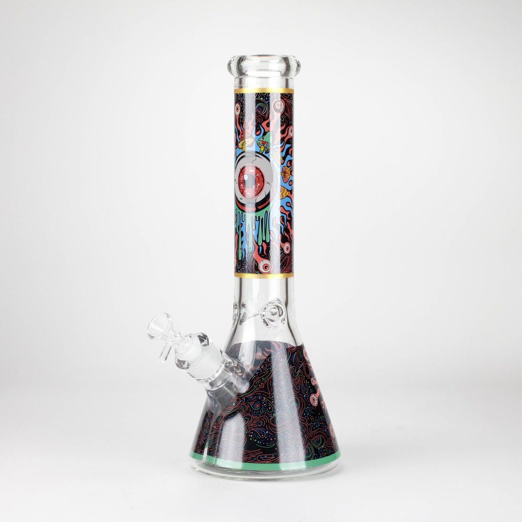 14" Eye Design 7mm Thick Heavy-Duty Glass Beaker Bong