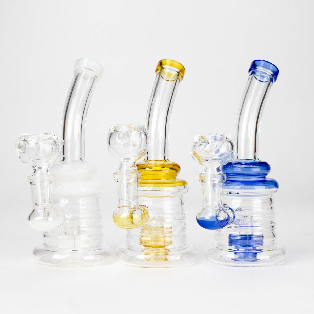 6" Assorted Design Stemless Glass Bong Main image