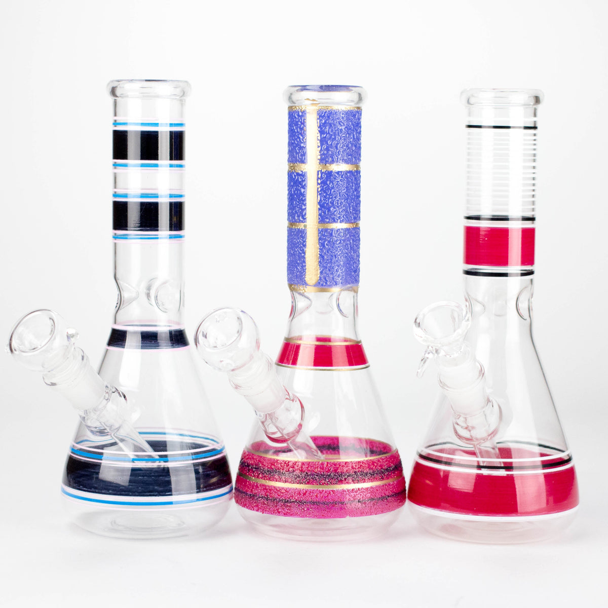 10" Assorted Design Glass Bong with 14mm Bowl Joint Main image