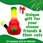 Lil Bo da Bong- Parody Plush Rasta Color Catnip Cat Toy - 5"
