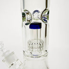 16" Color-Accented Glass Water Bong with Percolator.