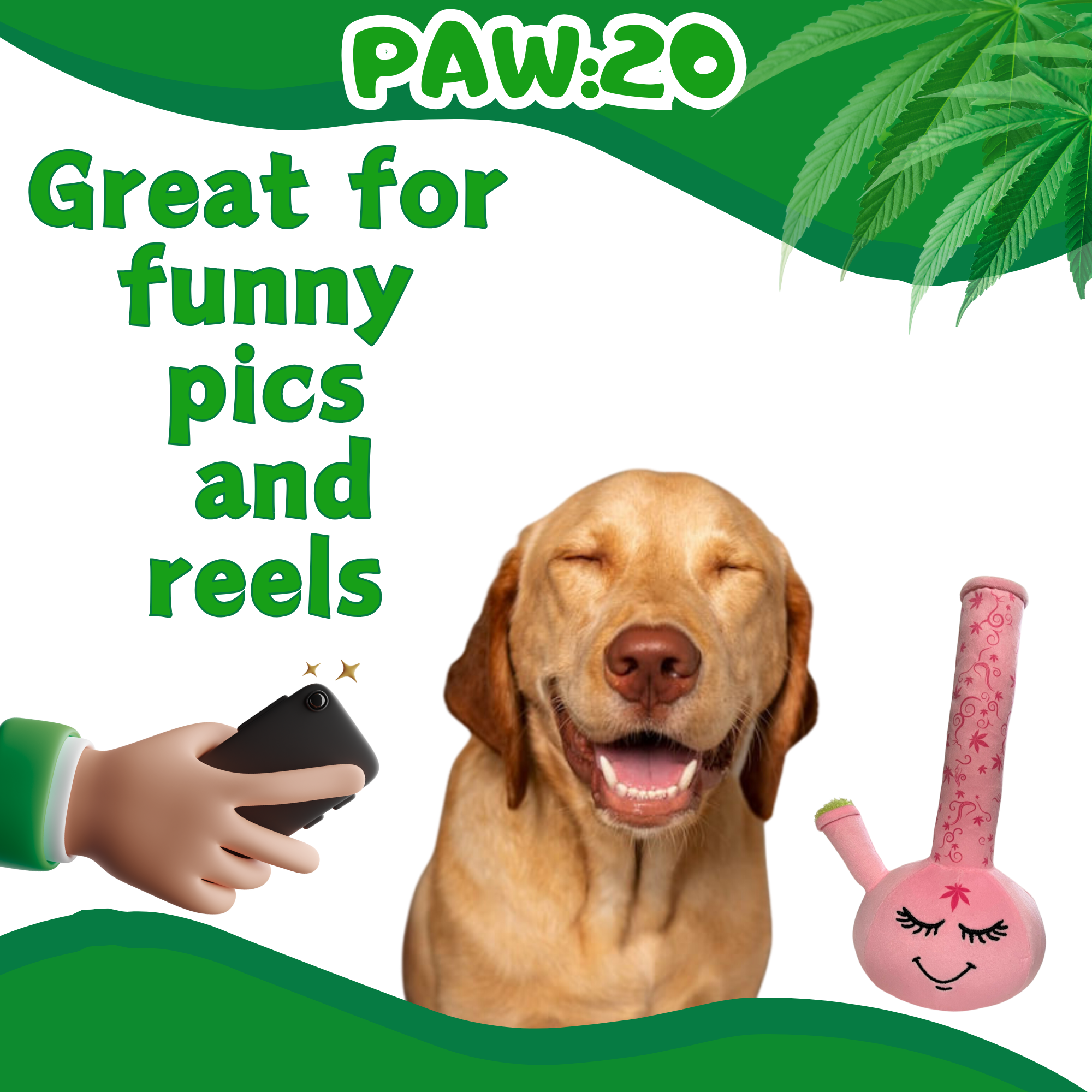 Harmony Bong - Parody Plush Squeaky Dog Toy - 10"