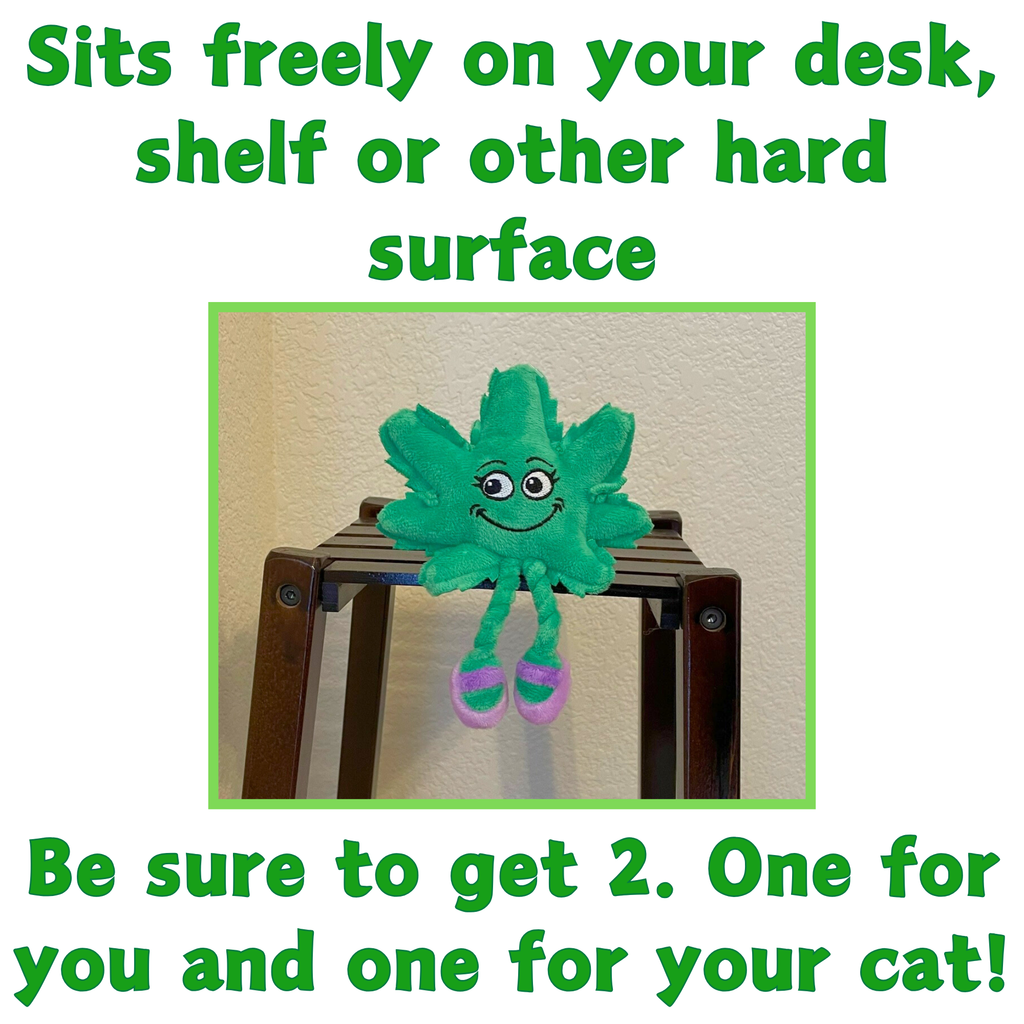 Lil' Mary Jane the Marijuana Leaf - Plush Catnip Cat Toy - 6"