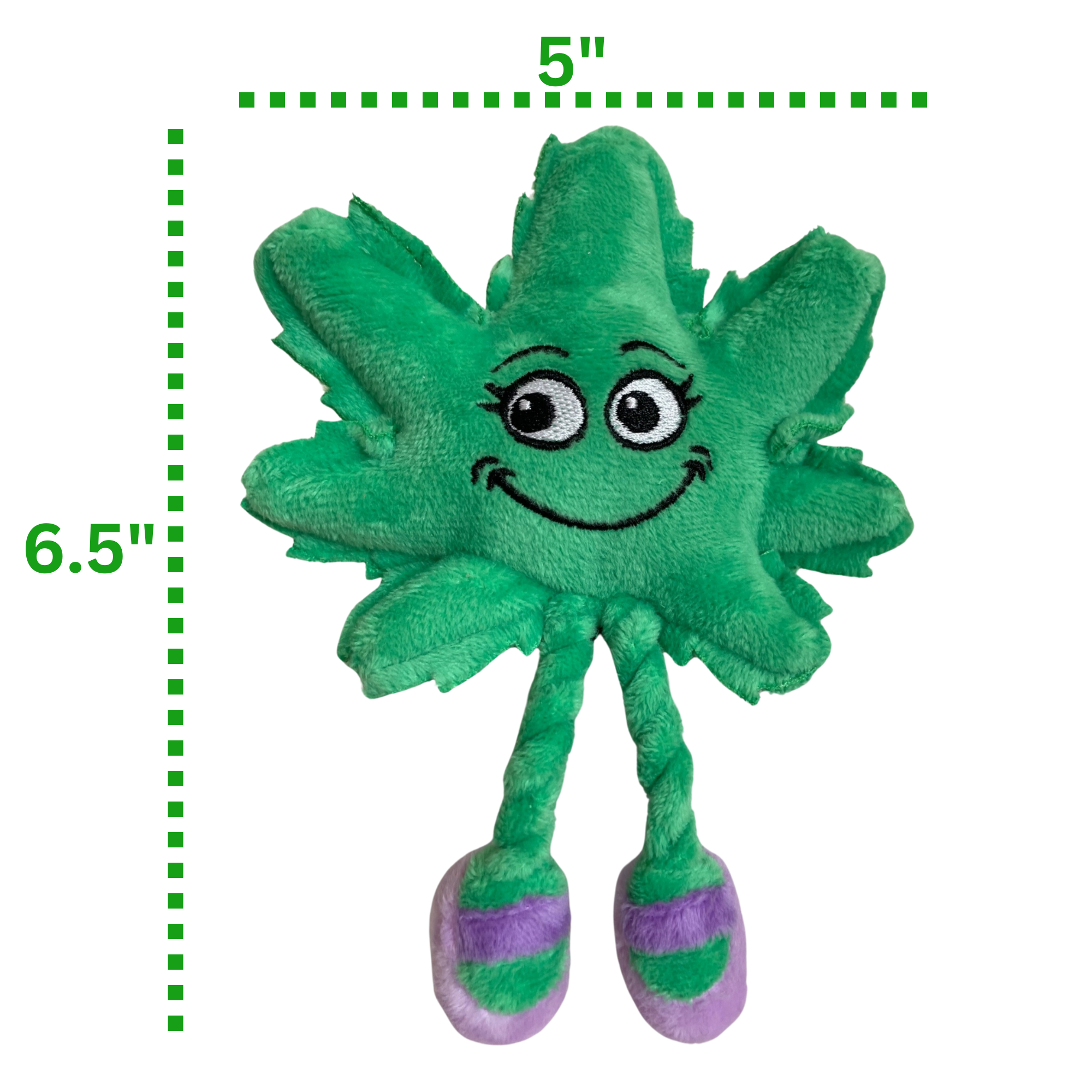 Lil' Mary Jane the Marijuana Leaf - Plush Catnip Cat Toy - 6" Secondary image
