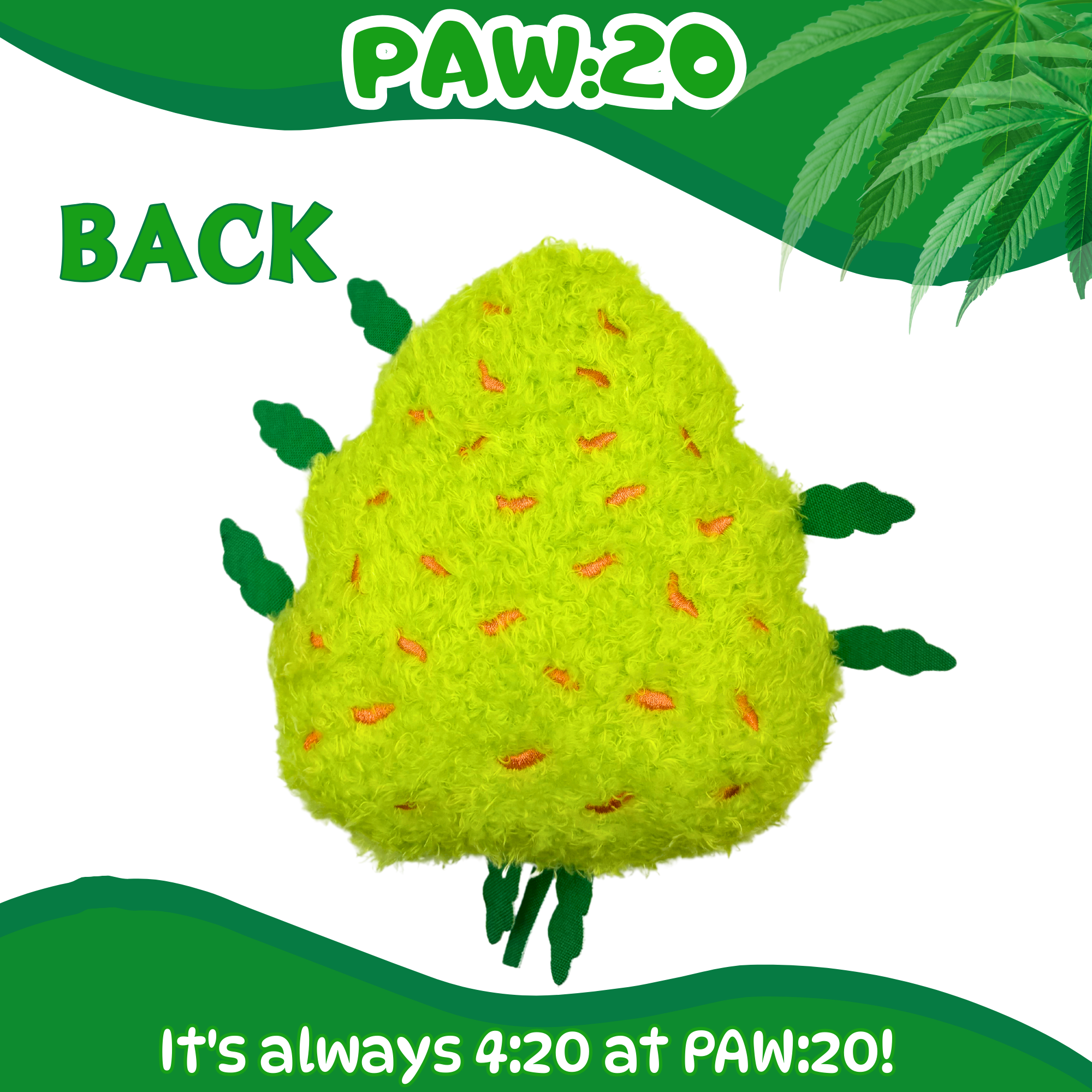 Bud the Weed Nug - Parody Plush Squeaky Dog Toy - 6"