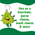 Bud the Weed Nug Keychain - Stuffed Parody Pot Nug - 2"