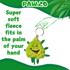 Bud the Weed Nug Keychain - Stuffed Parody Pot Nug - 2"
