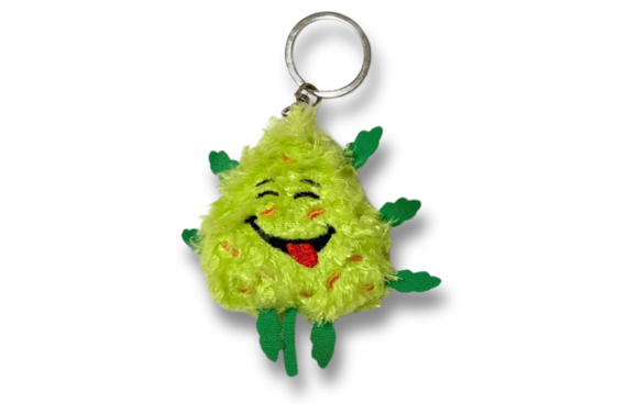 Bud the Weed Nug Keychain - Stuffed Parody Pot Nug - 2" Main image