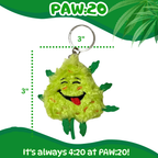 Bud the Weed Nug Keychain - Stuffed Parody Pot Nug - 2"