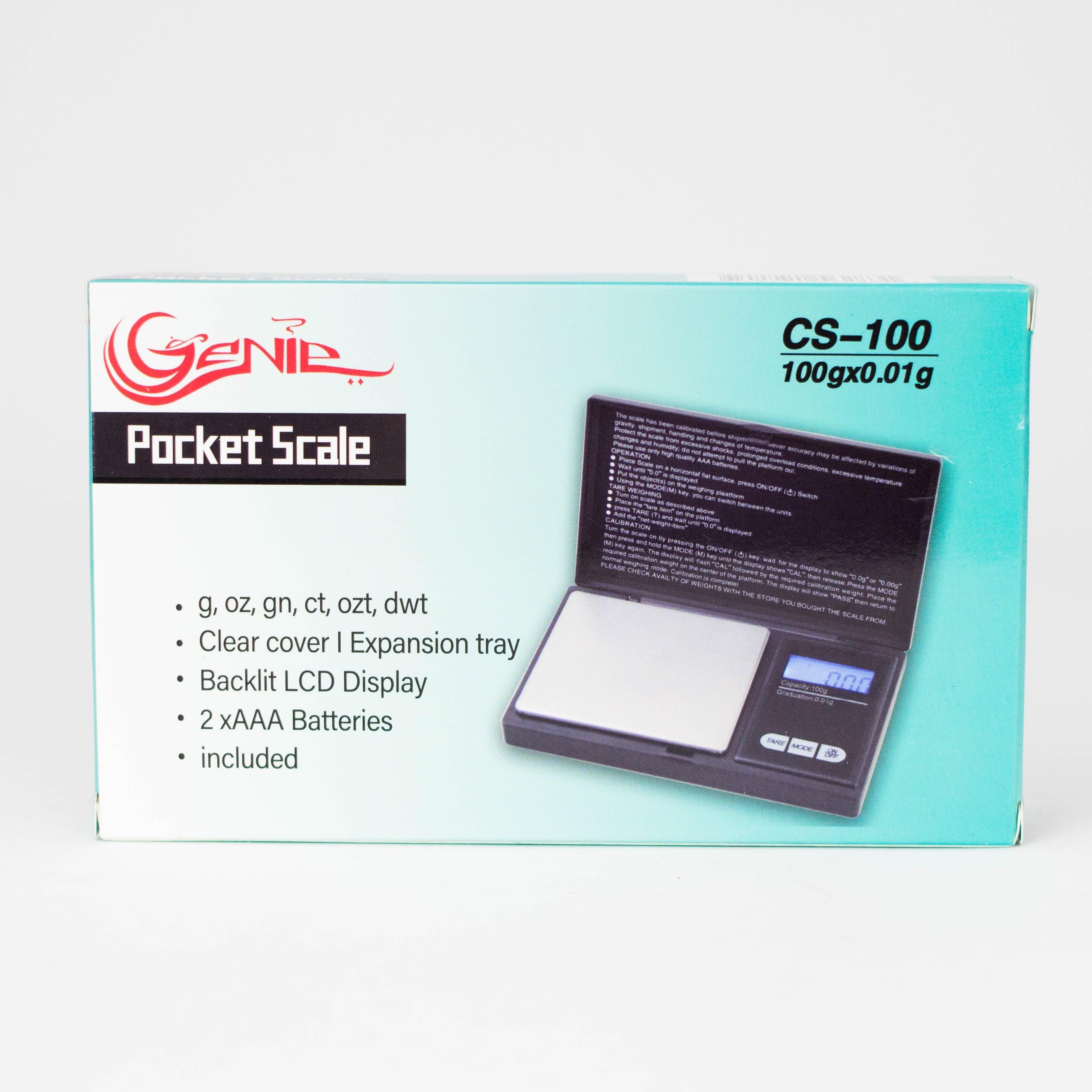 Genie | CS-100 Pocket Scale – 100g × 0.01g.