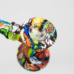 Art Silicone 7" Hammer Bubbler with Glass Bowl, Dabber and Wax Container [PIP121].