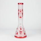 FOGGX | 14" Sandblasted Frosted Small Skull Beaker Glass Water Pipe – 7mm Thick [FT1649ATS]