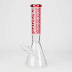 FOGGX | 14" Sandblasted Beaker Glass Water Pipe – 7mm Thick [FT292]