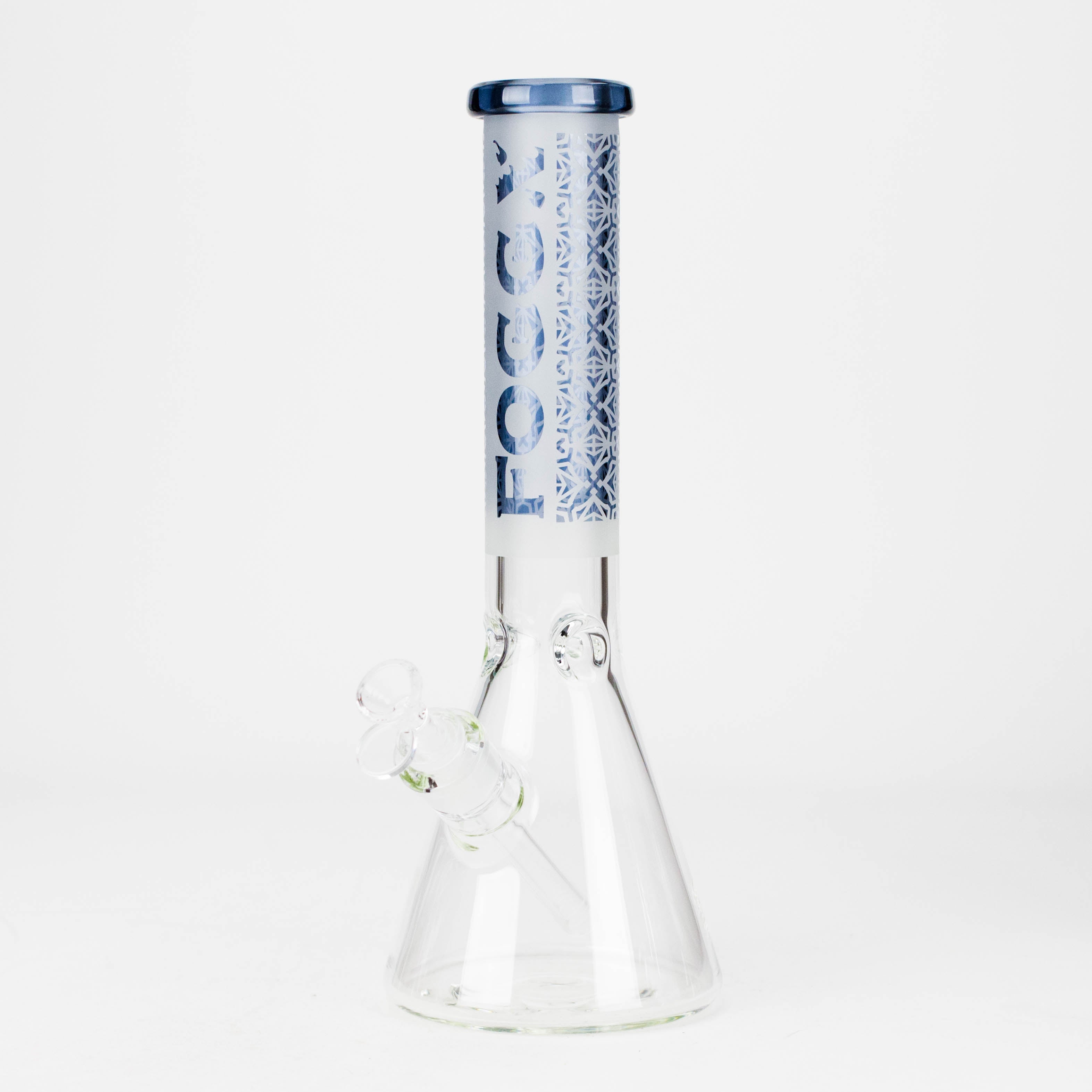 FOGGX | 14" Sandblasted Beaker Glass Water Pipe – 7mm Thick [FT292]