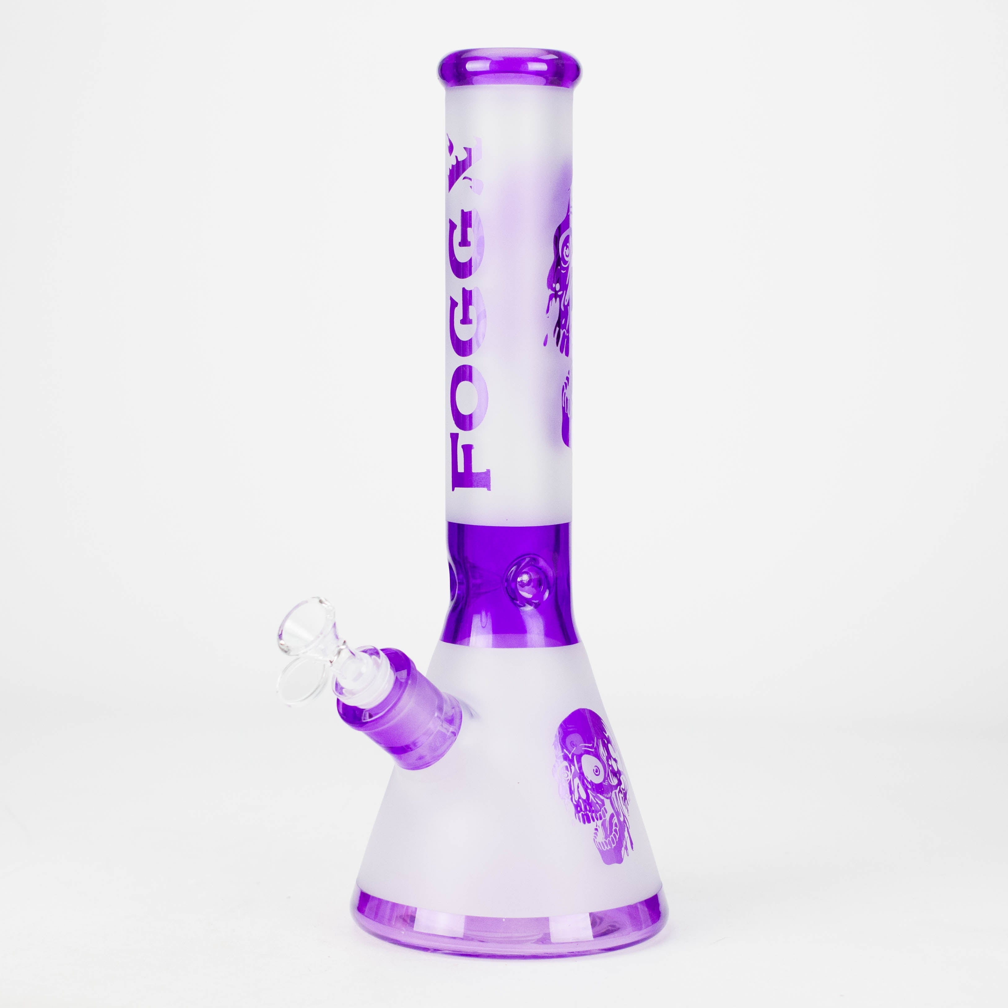 FOGGX | 14" Sandblasted Frosted Big Skull Beaker Water Pipe – 7mm Thick [FT1648ATS]