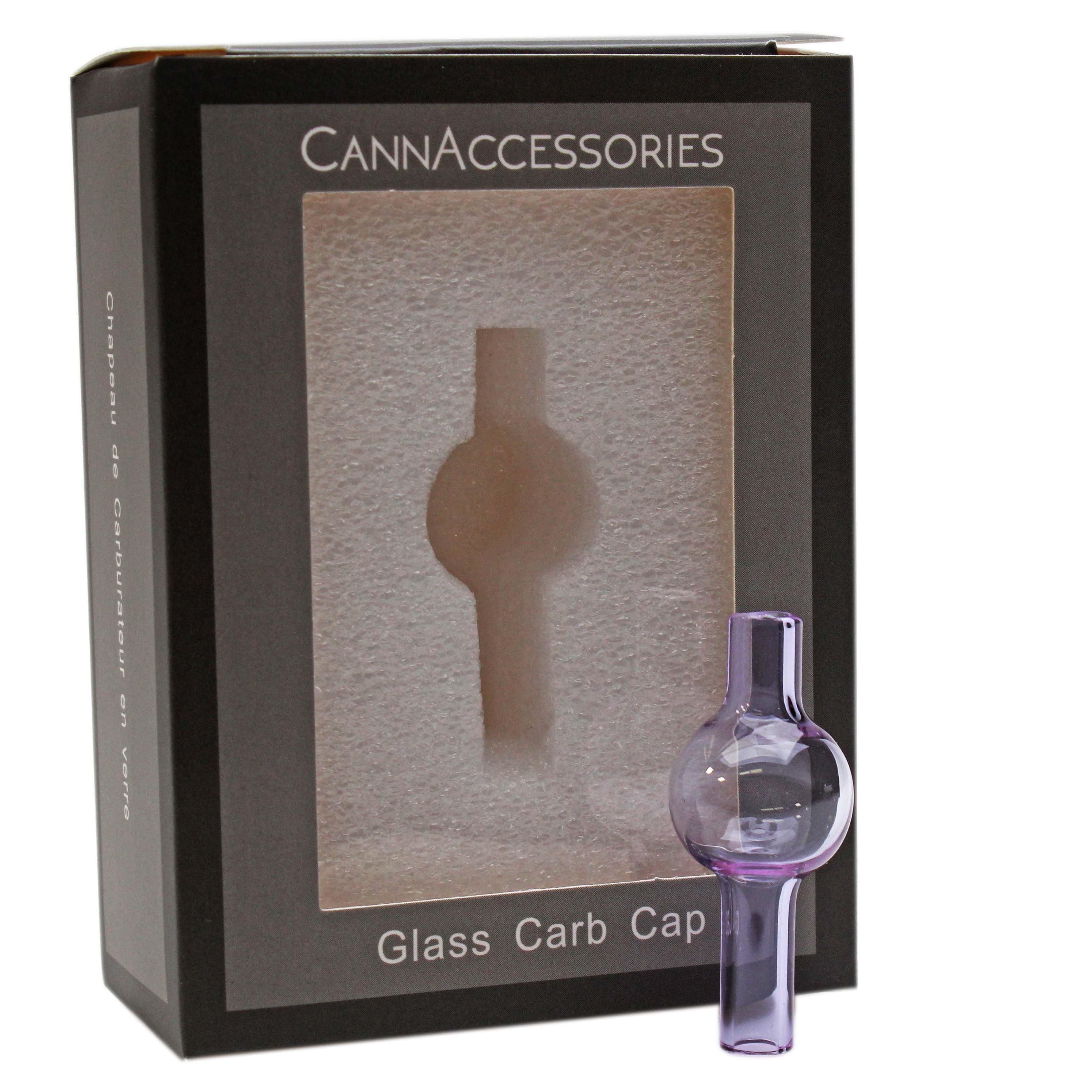 CannAccessories | Glass Globe Directional Airflow Carb Cap (Purple) Secondary image
