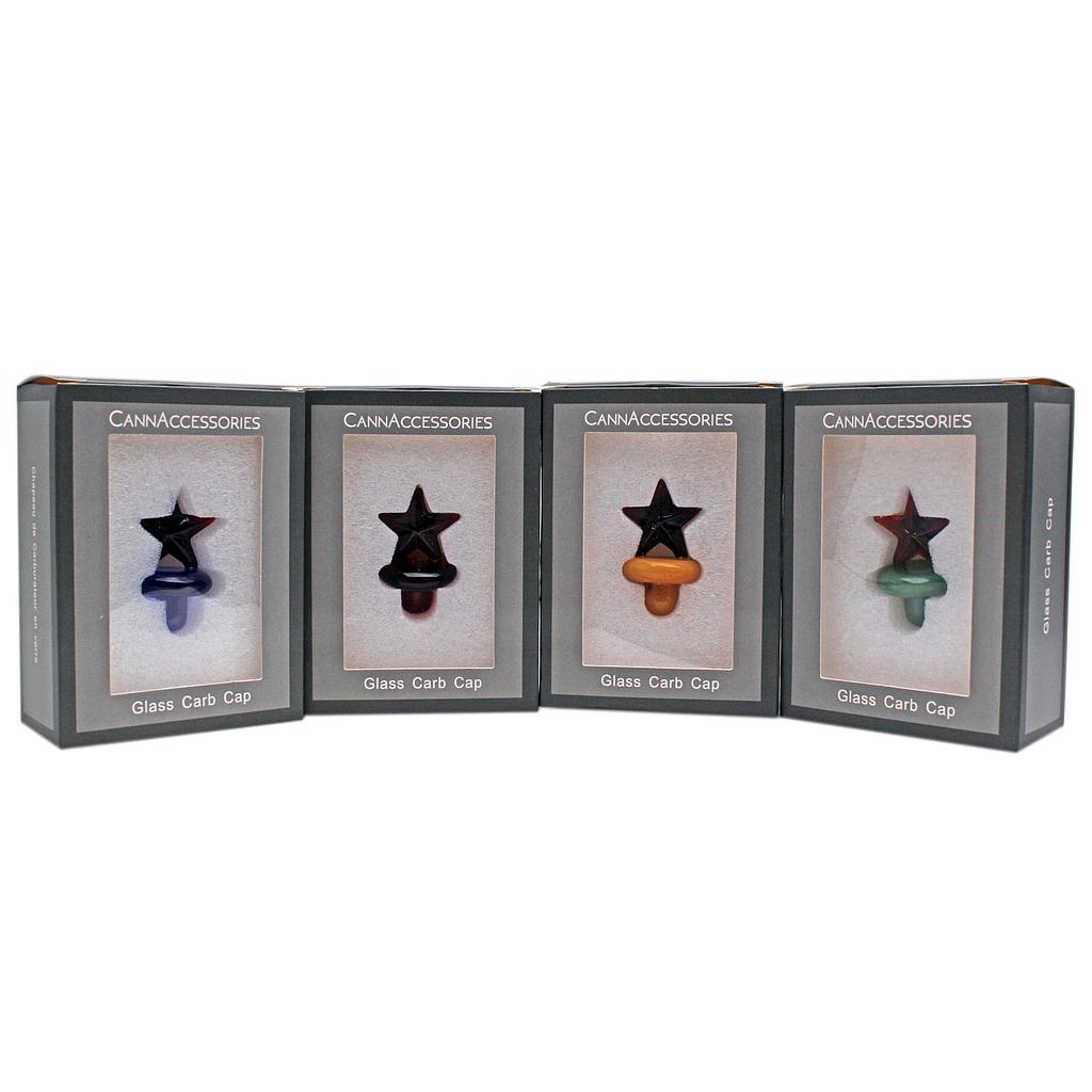 CannAccessories | Glass Star Carb Cap (Blue)