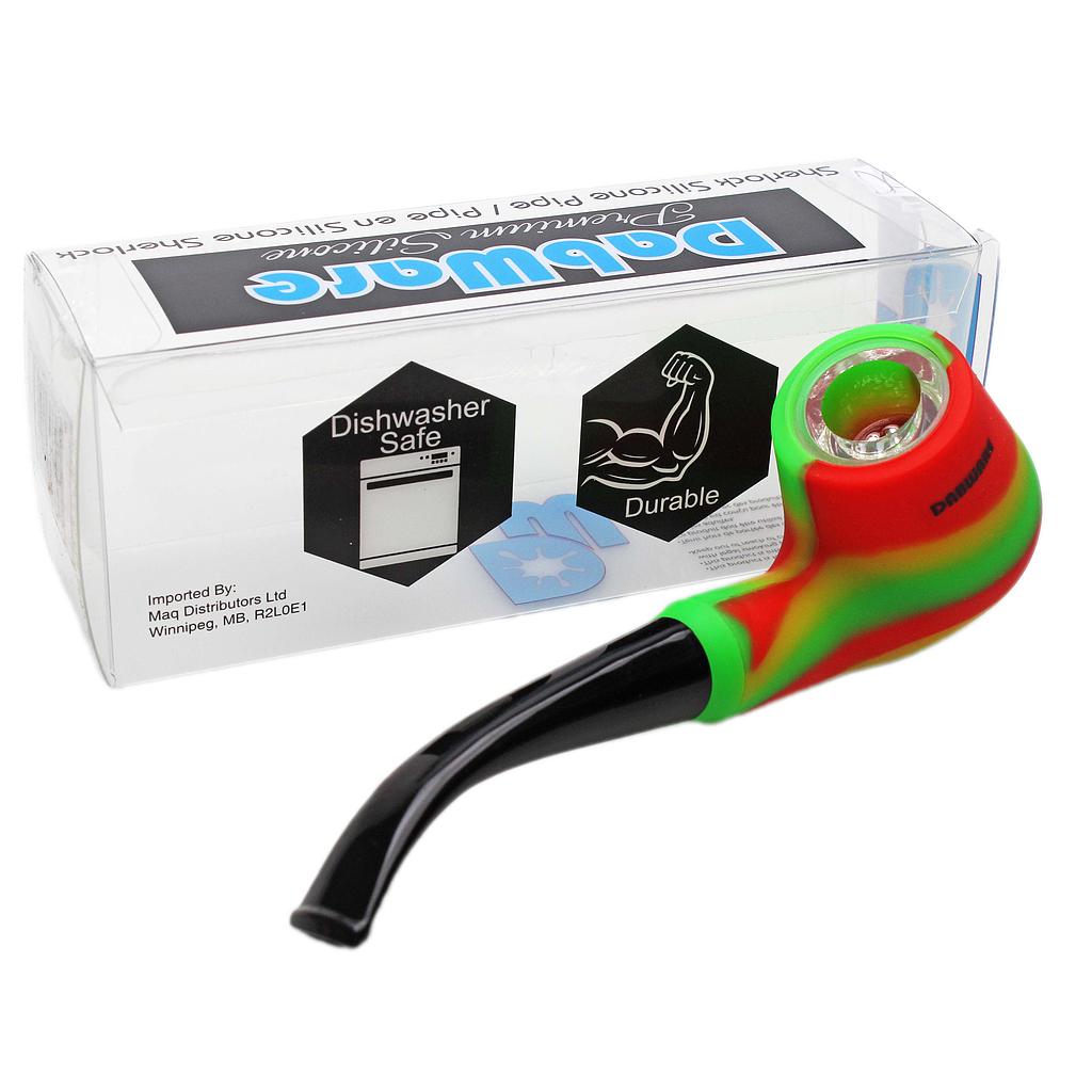 Dabware | Platinum Sherlock Silicone Pipe (Rasta) Main image