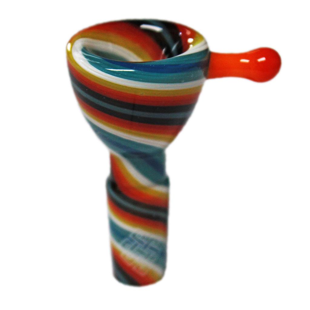 Karma | 14mm Reversal Ground Joint Glass Bowl  (Rainbow) Main image