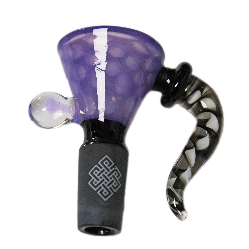 Karma | 14mm Honeycomb, Black Joint Glass Bowl  (Purple) Main image