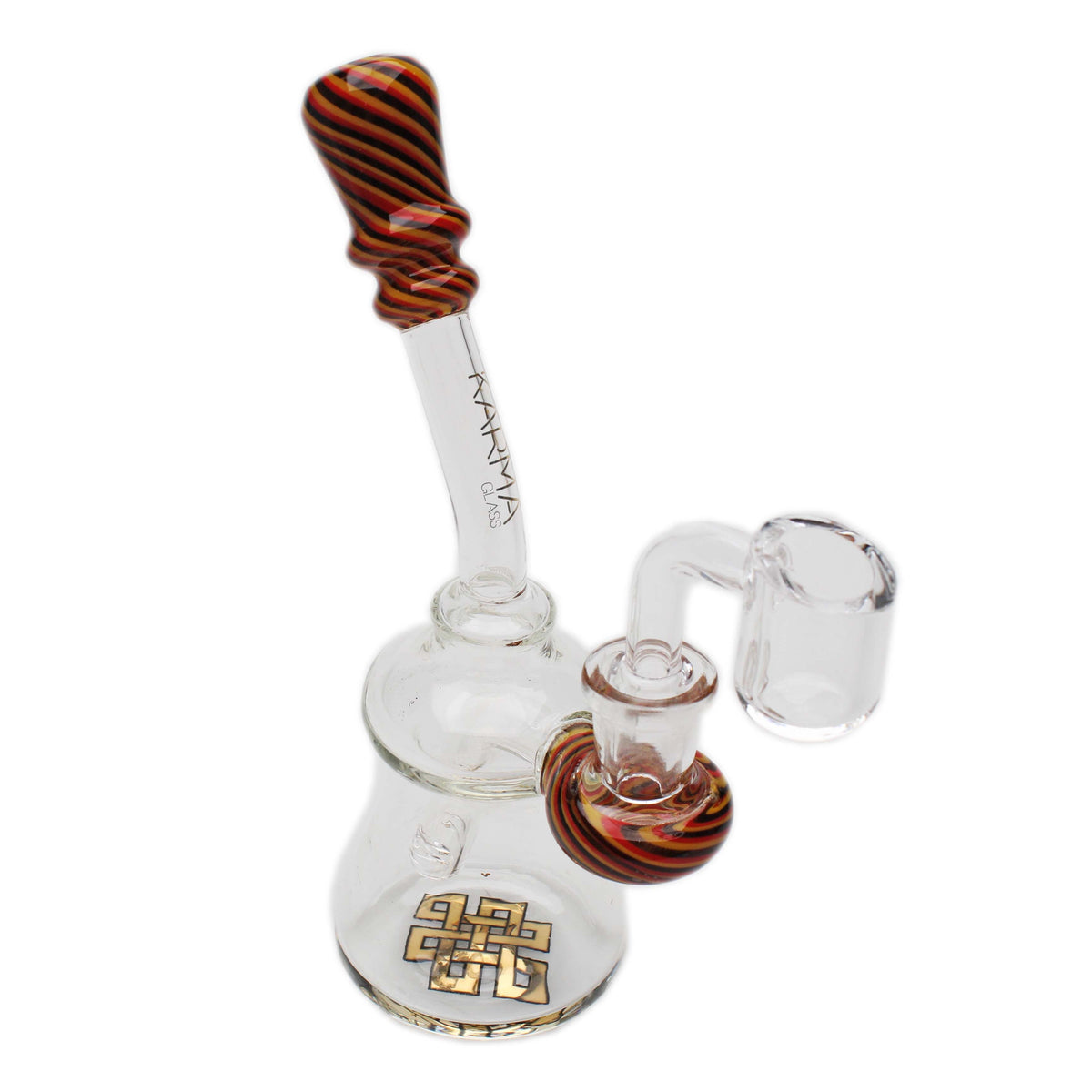 Karma | 6.5" Bent Neck Reversal With Banger Glass Rig  (Dark Reversal) Main image