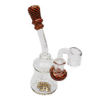 Karma | 6.5" Bent Neck Reversal With Banger Glass Rig  (Dark Reversal)