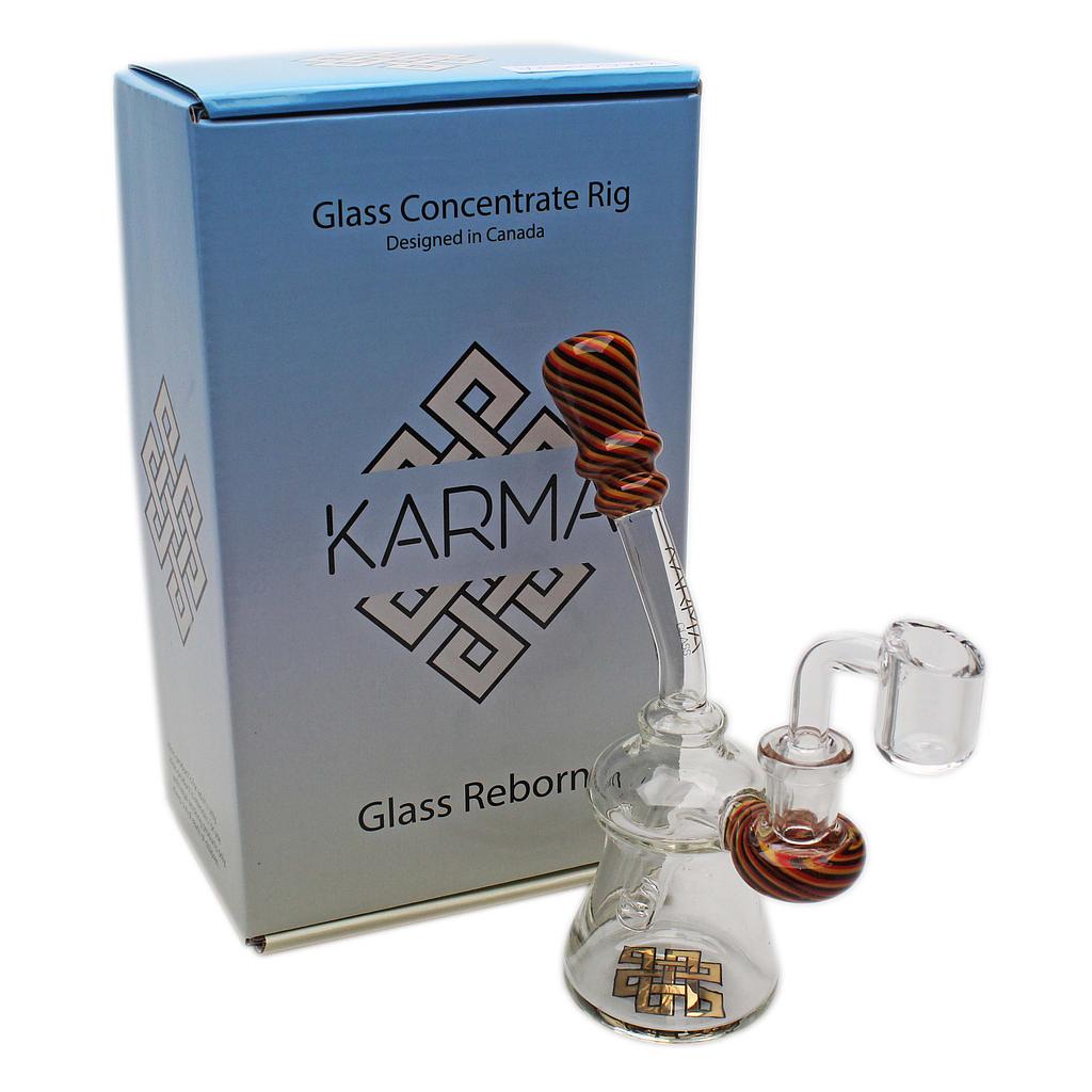 Karma | 6.5" Bent Neck Reversal With Banger Glass Rig  (Dark Reversal) Secondary image