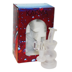 Karma | 6" Sandblasted Hourglass Glass Dab Rig