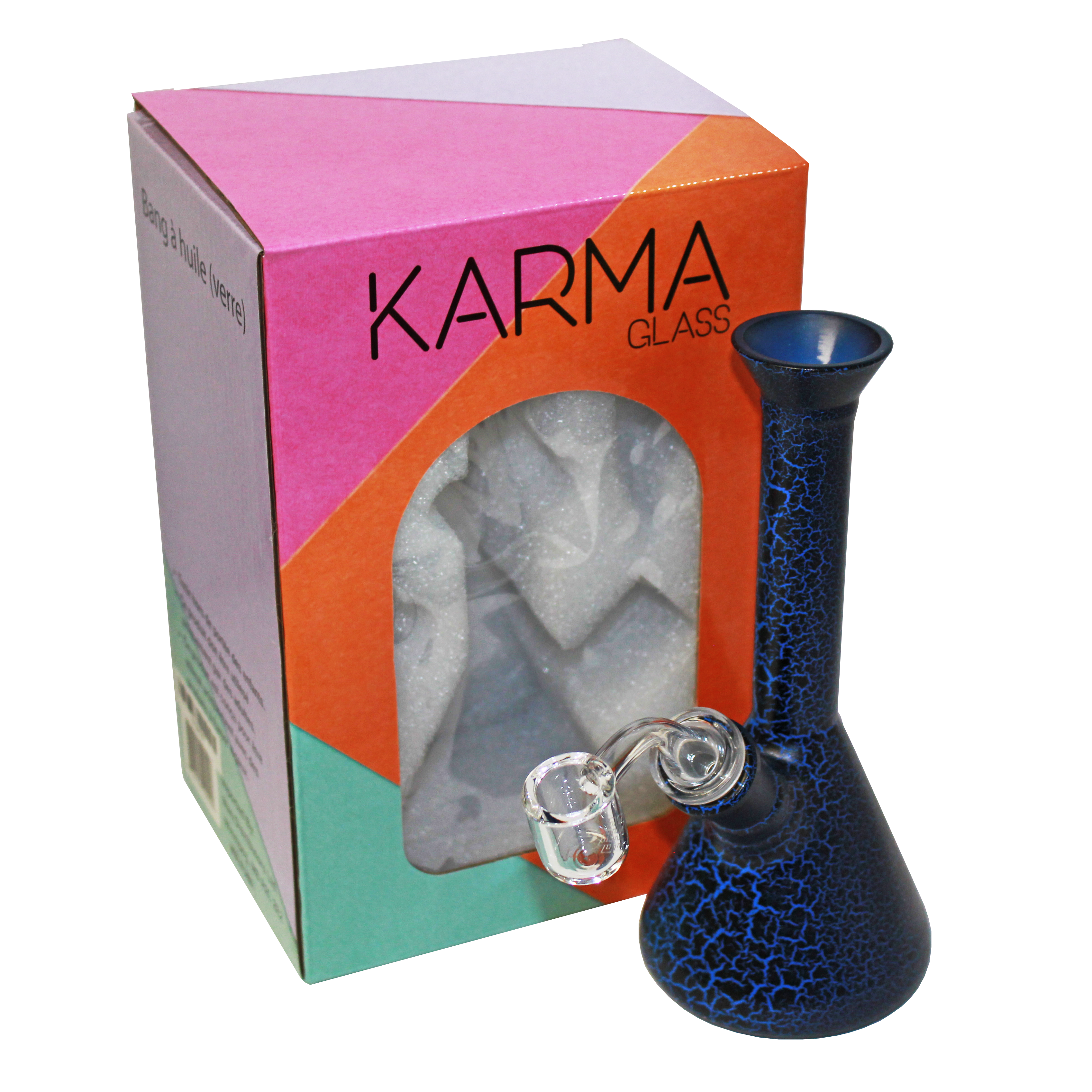 Karma | 7" Blue Lightning Beaker Glass Dab Rig Secondary image
