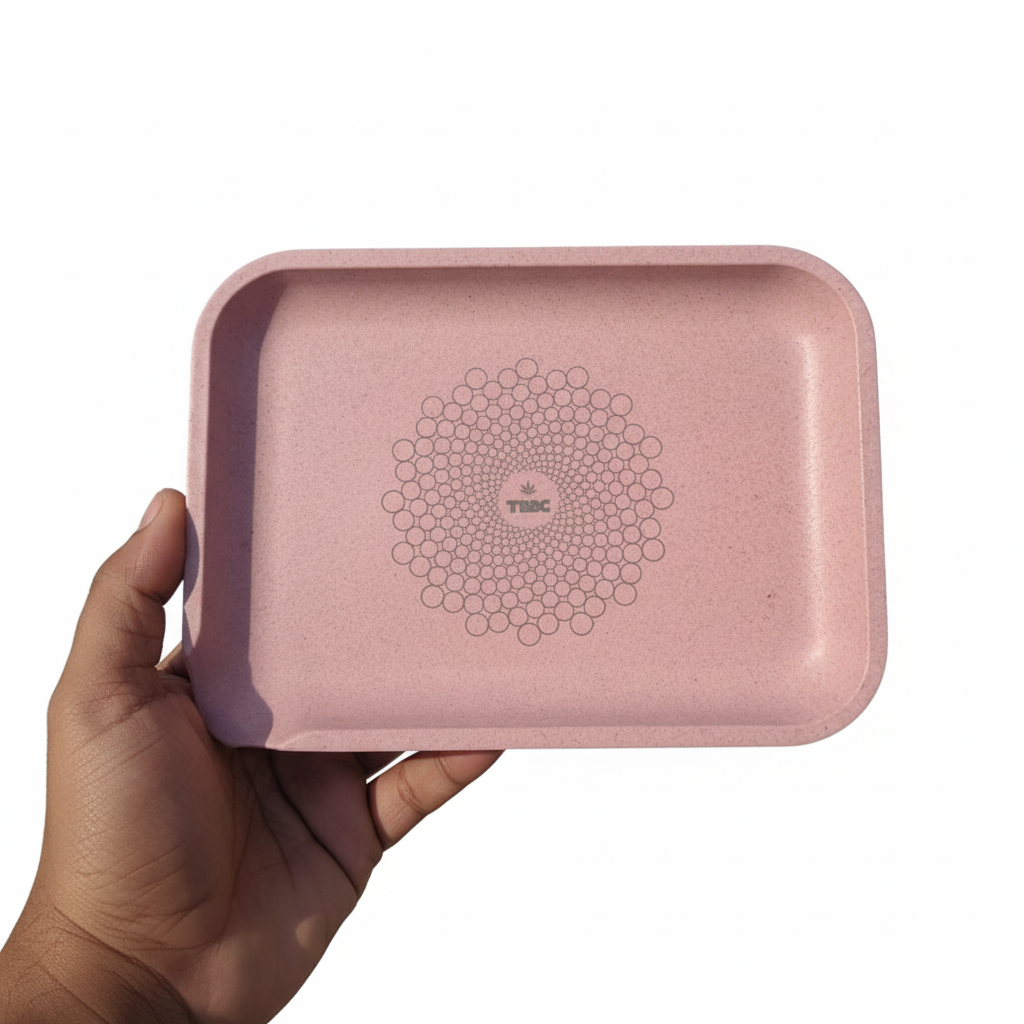 TBBC | Rose Bliss Eco Rolling Tray – Biodegradable Pulp, Sustainable & Stylish Main image