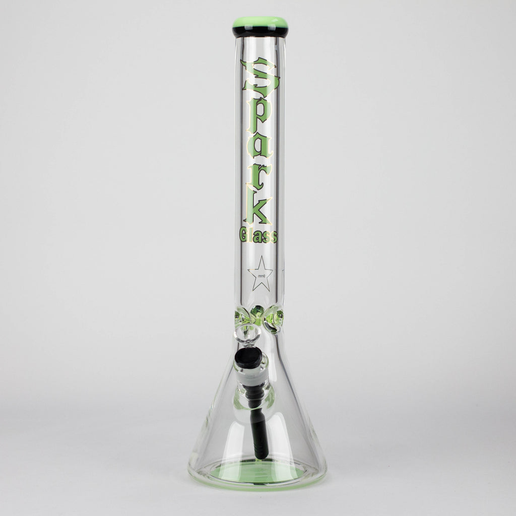 Spark  | 18" 9 mm glass water bong with thick base