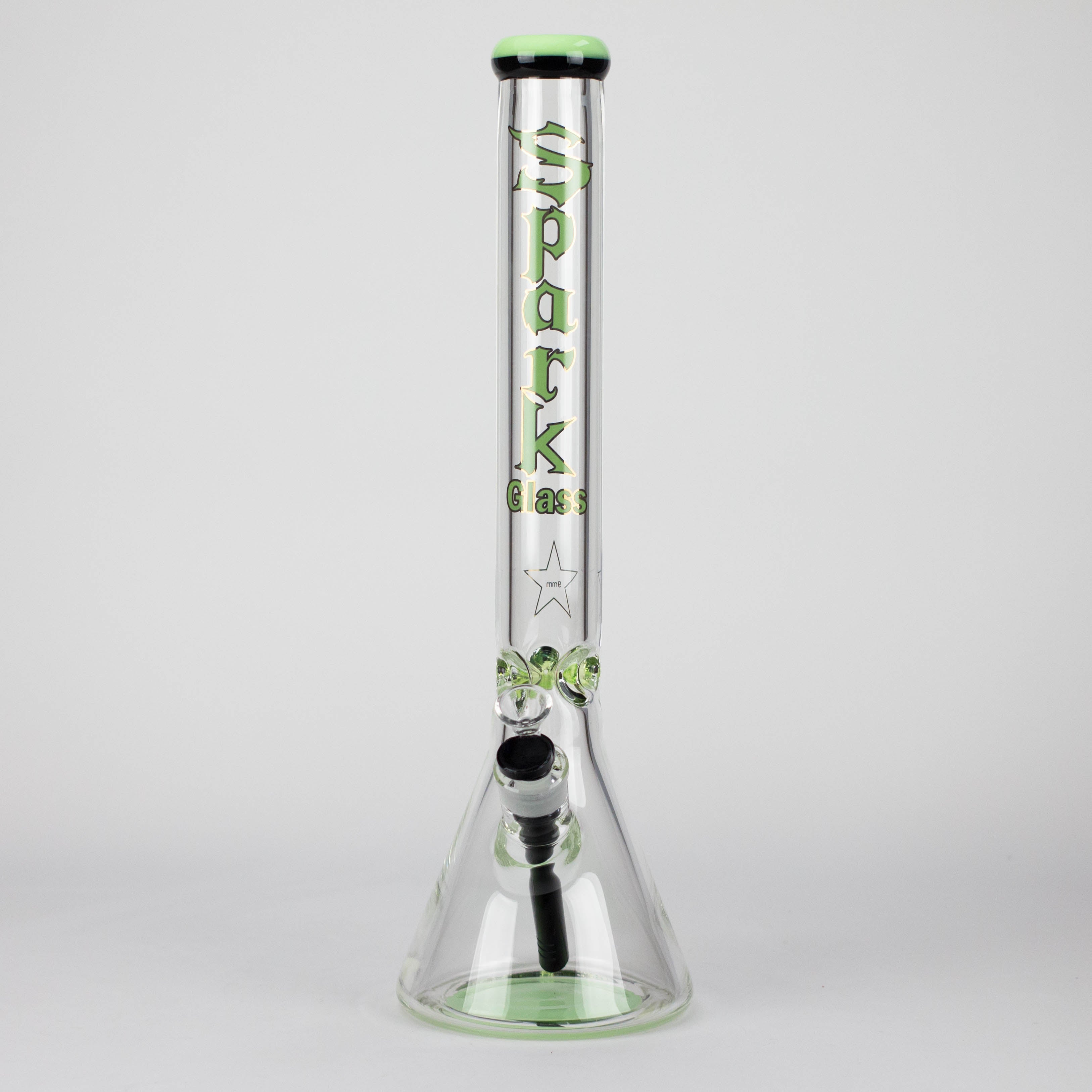 Spark  | 18" 9 mm glass water bong with thick base