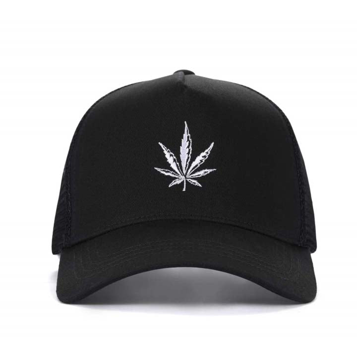 High-Crown 5-Panel Mesh Trucker Cap-Black Secondary image