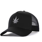 High-Crown 5-Panel Mesh Trucker Cap-Black