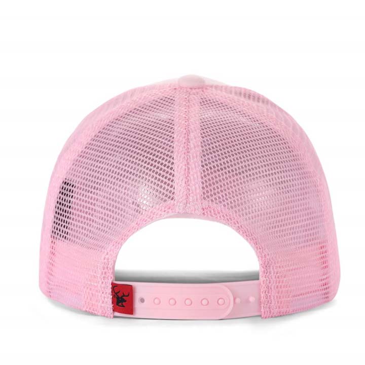 High-Crown 5-Panel Mesh Trucker Cap - Pink