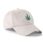 Low-Crown 6-Panel Embroidered Leaf Cap - Beige