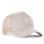 High-Crown 5-Panel Mesh Trucker Cap-Beige