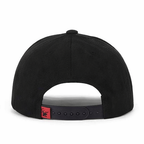 Low Crown Leaf Snapback Cap – Black