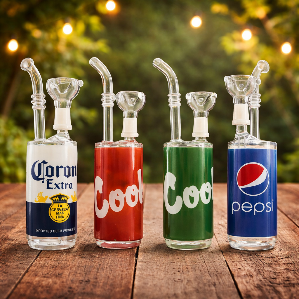 9" Mixed Glass Waterpipe with Built-In Stem – 14mm Female Bowl Main image