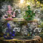 Wellcann | 5" Glass Dab Rig with Circ Perc – Includes Quartz Banger