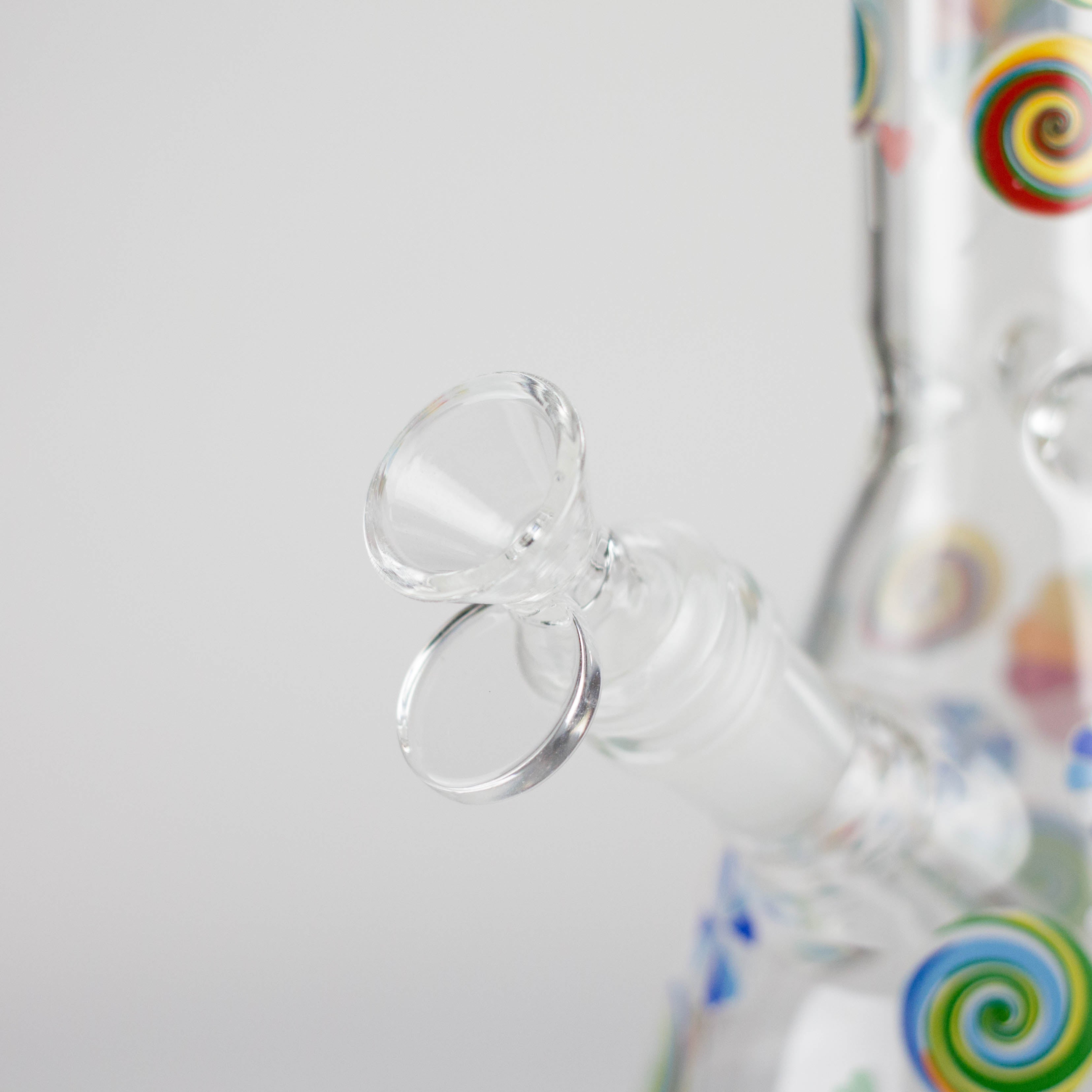 10" Glass Beaker Bong – Lollipops Design (Glow in the Dark)