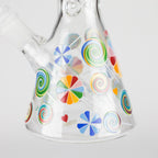 10" Glass Beaker Bong – Lollipops Design (Glow in the Dark)