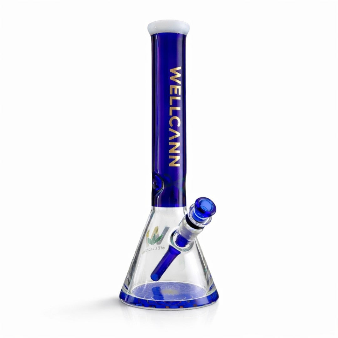 WELLCANN | 15" Thickened Base Geometric Beaker Glass Bong Main image