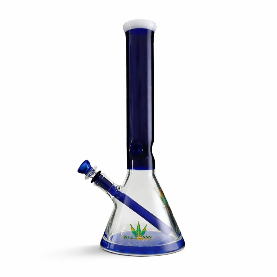 WELLCANN | 15" Thickened Base Geometric Beaker Glass Bong Secondary image
