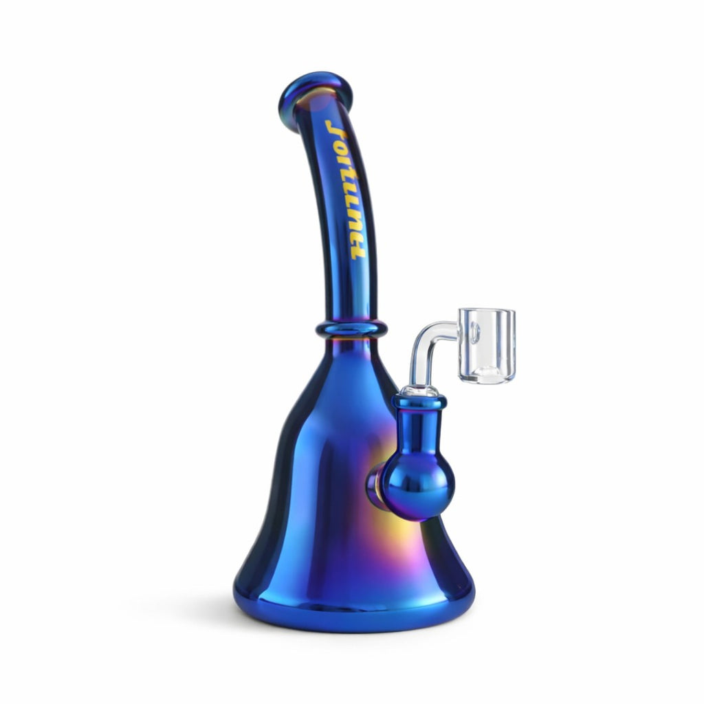 Fortune | 9" Iridescent Glass Rig