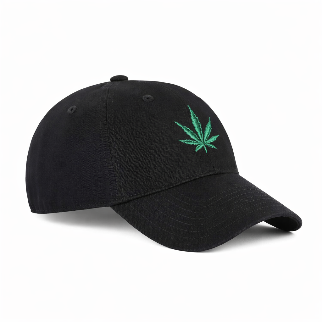 Mid Crown Embroidered 420 Leaf Cap – Classic Street Fit Main image