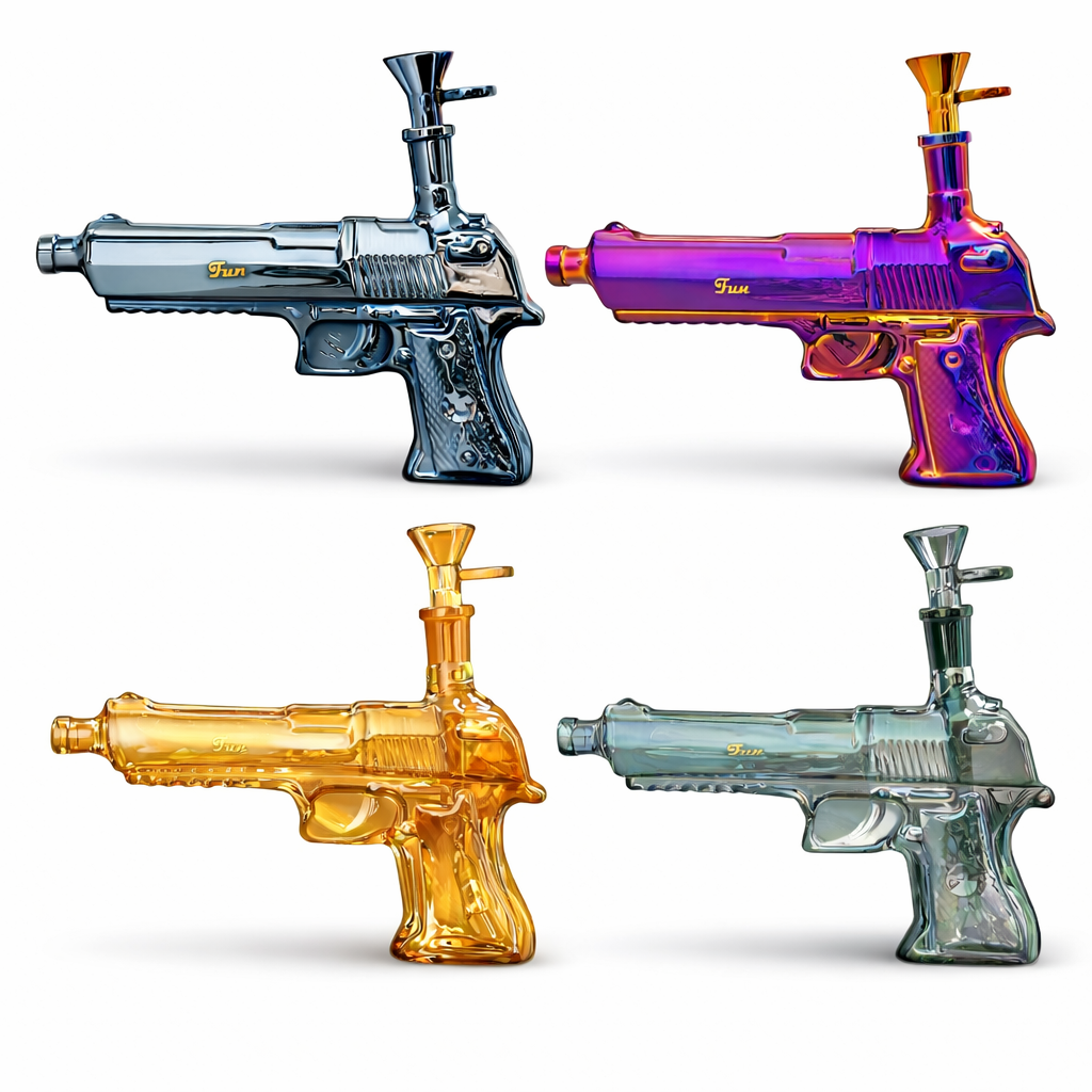 Fortune | 8″ Desert Eagle Electroplated Waterpipe Main image