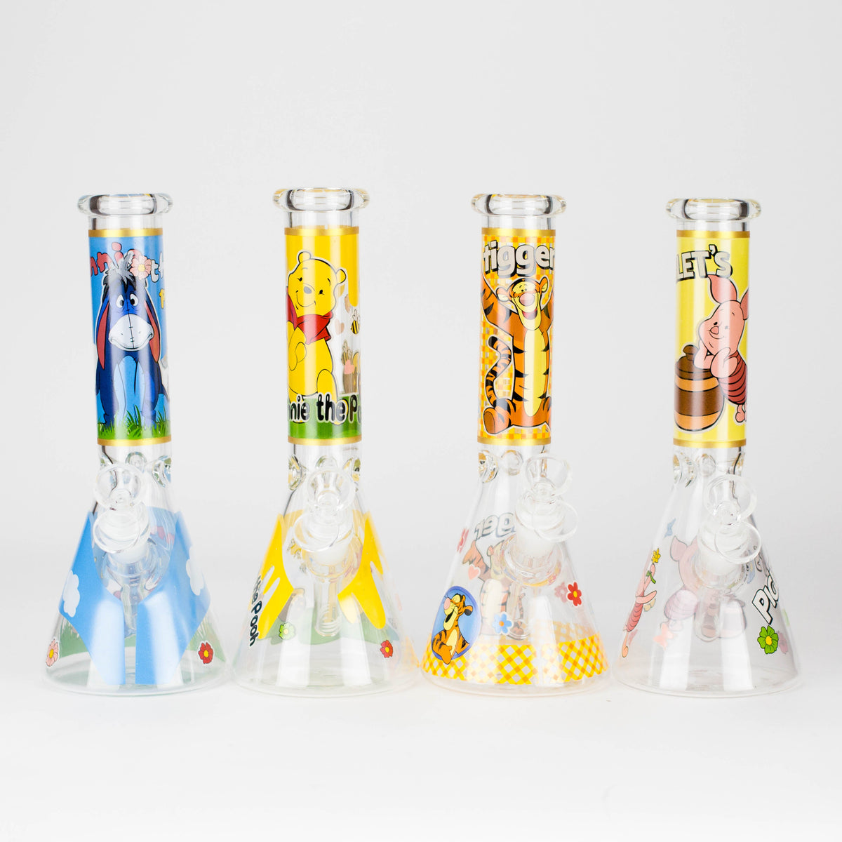 10" Cute Animals Design Glass Beaker Bong Main image