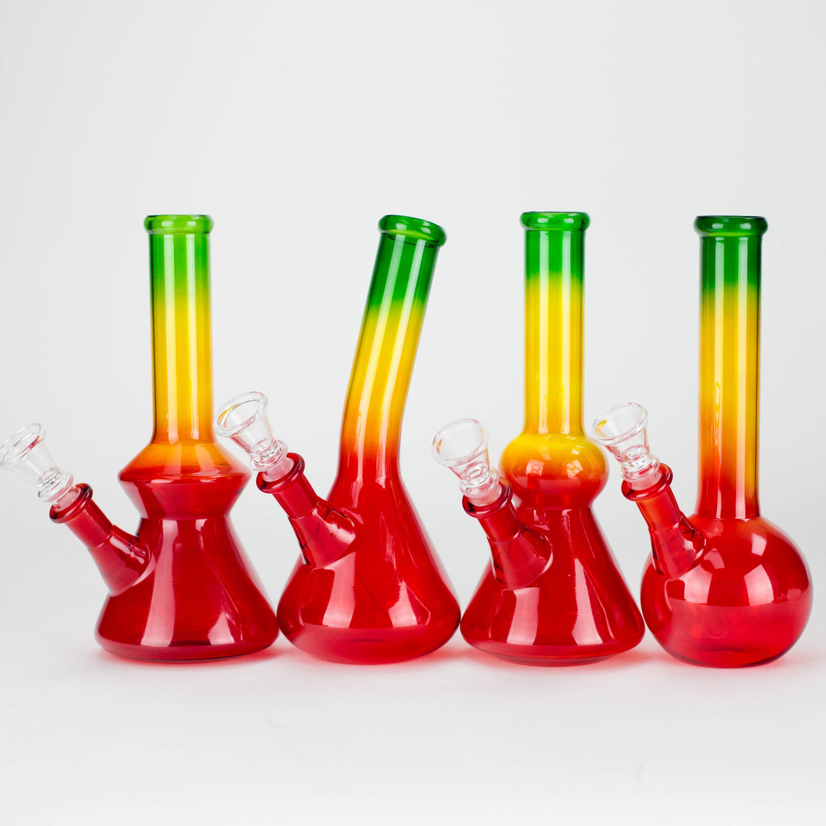 7" RASTA Glass Water Pipe (Assorted shape) Main image
